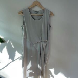 All Saints Asymmetrical Light Gray Dress